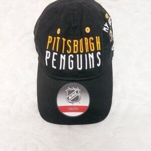 NHL Pittsburgh Penguins Hat My First Cap Black Slouch Flex Fit Youth OSFM New